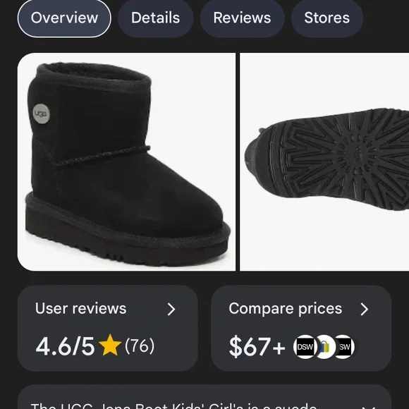 UGG jona toddler girls Black Boots - Picture 7 of 7